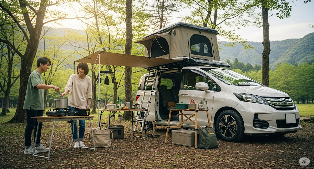 車中泊仕様のフリード スパイクでできること:ソロからカップルまで