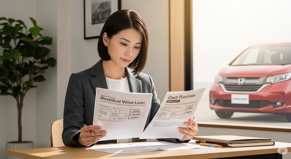 残価設定型ローンと現金購入、新型フリードの値引き交渉に有利なのは?